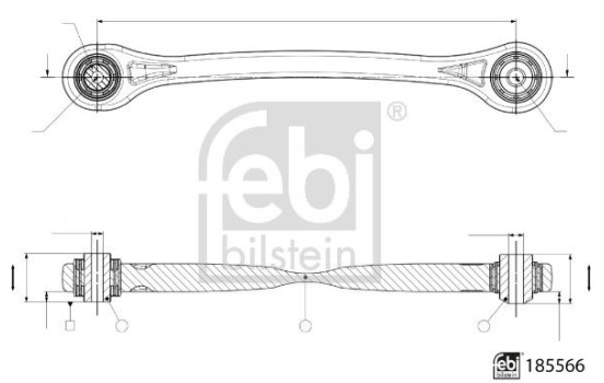 Bras de commande, suspension de roue 185566 FEBI