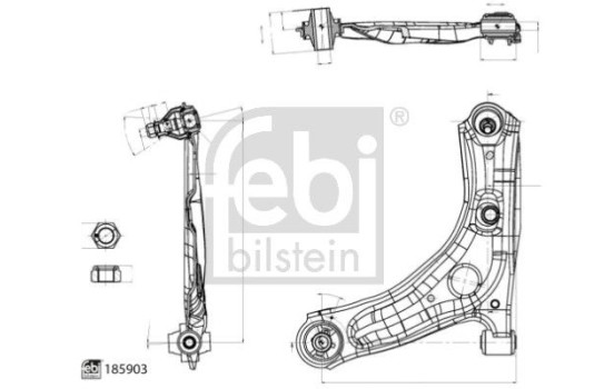 Bras de commande, suspension de roue 185903 FEBI