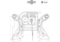 Bras de commande, suspension de roue 186460 FEBI