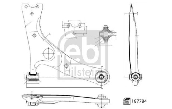 Bras de commande, suspension de roue 187784 FEBI