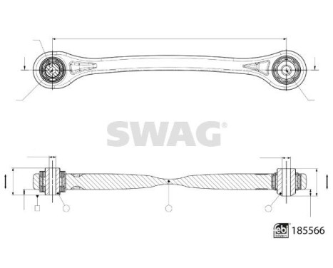 Bras de commande, suspension de roue 33109977 Swag