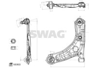 Bras de commande, suspension de roue 33110144 Swag
