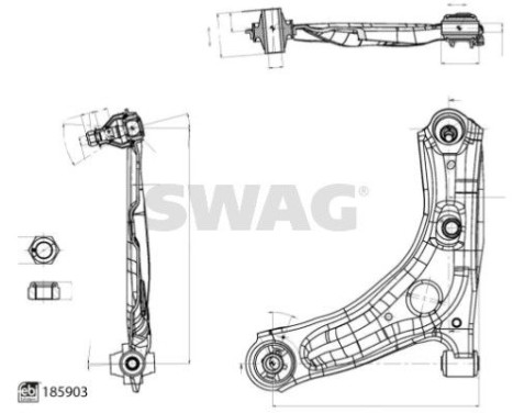 Bras de commande, suspension de roue 33110144 Swag