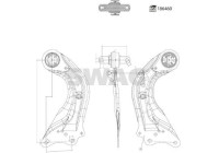 Bras de commande, suspension de roue 33110405 Swag