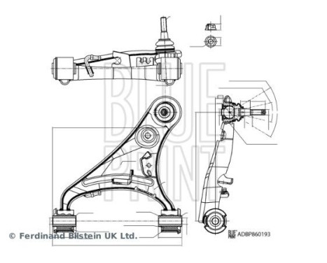 Bras de commande, suspension de roue ADBP860193 Blue Print
