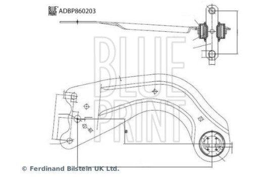 Bras de commande, suspension de roue ADBP860203 Blue Print, Image 3