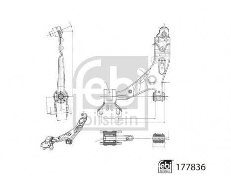 Bras de liaison, suspension de roue 177836 FEBI