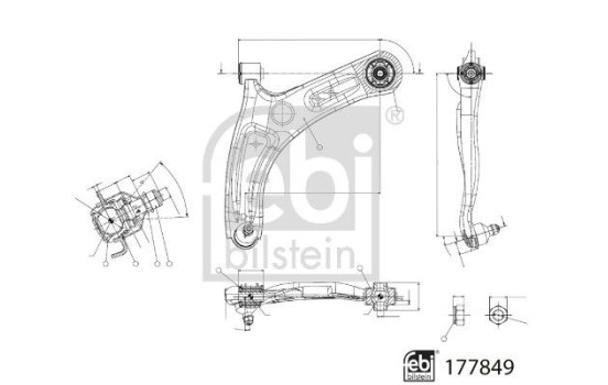 Bras de liaison, suspension de roue 177849 FEBI