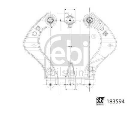 bras de support avec roulement 183594 FEBI