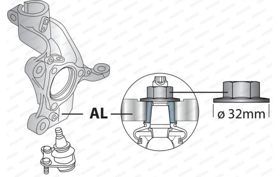Bras de support VO-WP-13343 Moog