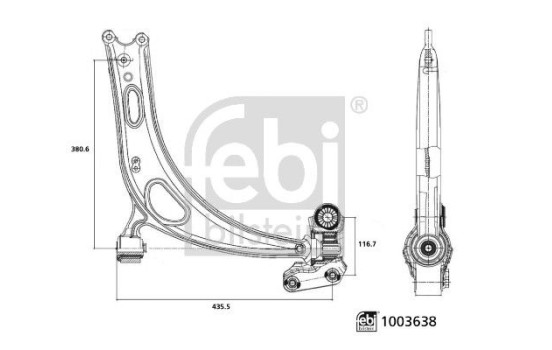 bras de suspension, suspension 1003638 FEBI