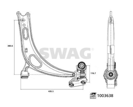 bras de suspension, suspension 33114454 Swag
