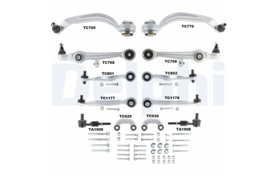 Kit de réparation, Triangle de suspension TC1400KIT Delphi