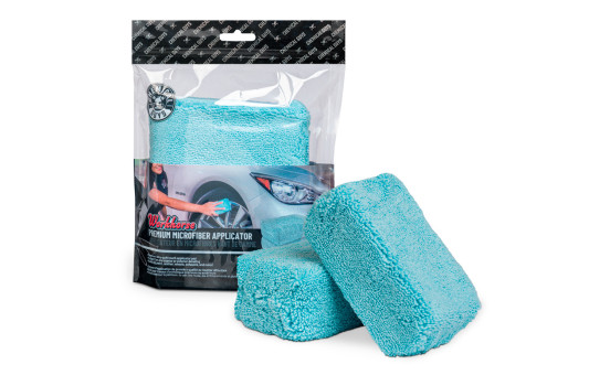 Chemical Guys Premium Grade Microfiber Applicators - Blue 5x3x2.25'' (2 Pack), Image 2