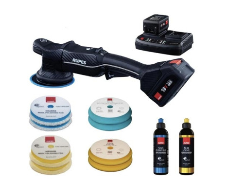 Rupes HLR15/CB2/BAS iBrid Bigfoot Eccentric Polisher Set 125mm 18V 5.0Ah Li-Ion