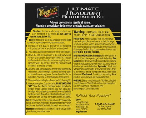 Meguiar's Ultimate Headlight Restoration Kit, Image 2
