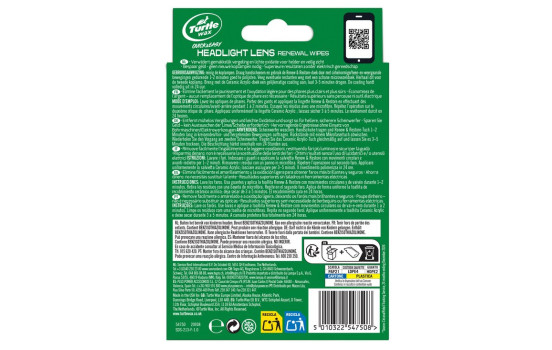 Turtle Wax 54750 Headlight Lens Renewal Wipes, Image 2