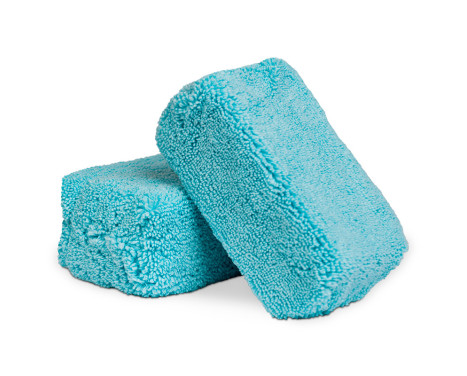 Chemical Guys Premium Grade Microfiber Applicators - Blue 5x3x2.25'' (2 Pack)