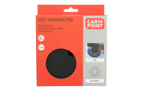 Carpoint Soft Finishing Pads 125mm/5" 2 Pieces