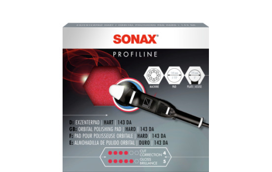 SONAX Polishing disc eccentric hard red 125mm, Image 2