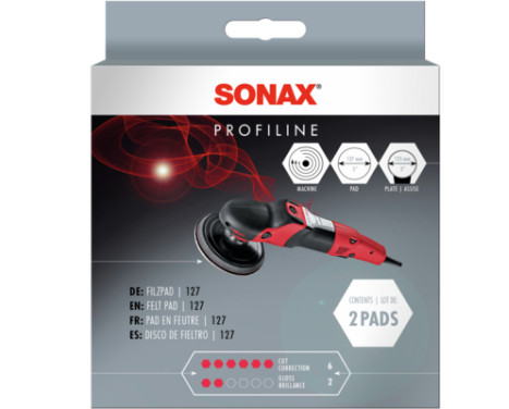 Sonax Felt Polishing Disc for Glass Polish - 125 mm, Image 2