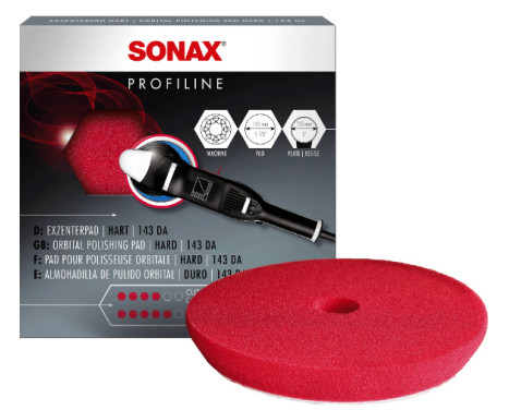SONAX Polishing disc eccentric hard red 125mm
