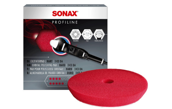 SONAX Polishing disc eccentric hard red 125mm