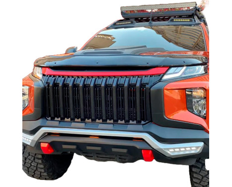 Oneway Bonnet protector (stone chip cover) fits Mitsubishi L200 Triton 6 2019- - Glossy black, Image 2