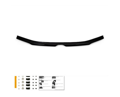 Oneway Bonnet protector (stone chip cover) fits Renault Symbol MK3 2013-2016 Glossy black, Image 2