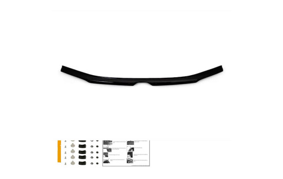 Oneway Bonnet protector (stone chip cover) fits Renault Symbol MK3 2013-2016 Glossy black, Image 2
