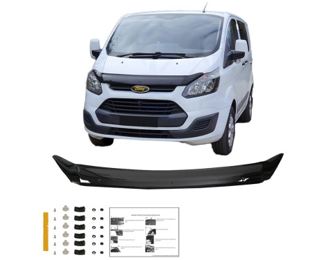 Oneway Bonnet protector (stone chip cover) Ford Transit Custom MK1 2012-2018 - Glossy Black, Image 2