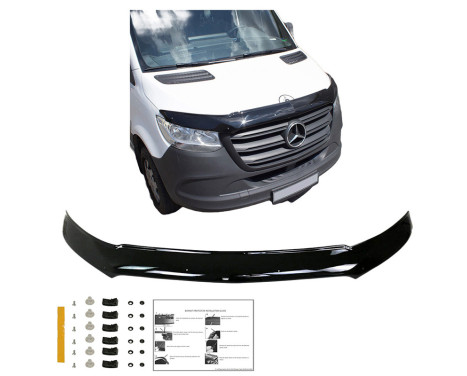 Oneway Bonnet protector (stone chip cover) Mercedes Sprinter W907 2018- - Glossy black, Image 3