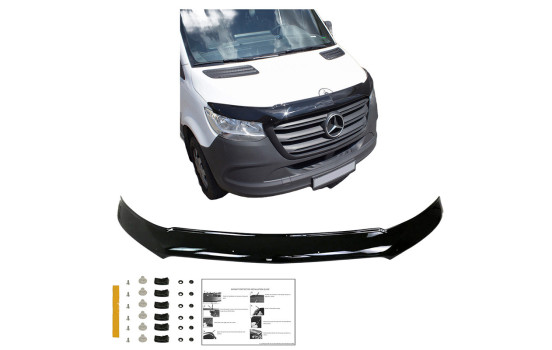 Oneway Bonnet protector (stone chip cover) Mercedes Sprinter W907 2018- - Glossy black, Image 3