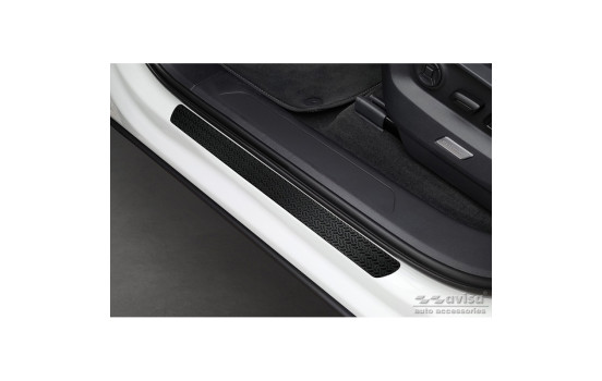 Universal Door Sills 'Riffled Plate' Aluminum/Matte Black - 2-Piece - 54 x 4 cm