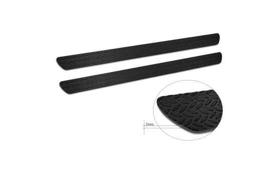 Universal Door Sills 'Riffled Plate' Aluminum/Matte Black - 2-Piece - 54 x 4 cm, Image 2