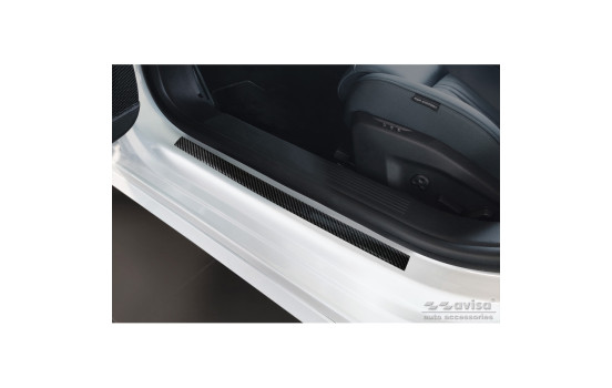 Universal Door Sills - Black carbon foil - 2-piece - 50 x 3 cm