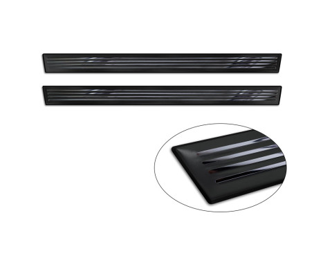 Universal Entry Mouldings 'Glossy Black' Aluminum/Black - 2-Piece - 54 x 4 cm, Image 4