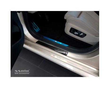 3D Black Carbon Door Sill BMW X5 IV G05 M-Pack 2018- 2-piece, Image 2
