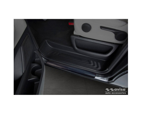 3D Black Carbon Door Sill Moldings suitable for Mercedes Vito & V-Class 2014-2019 & Facelift 2019- 2-part, Image 2