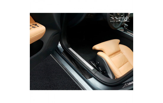 3D Black Carbon Door Sill Volvo V60 II 2018- 4-piece