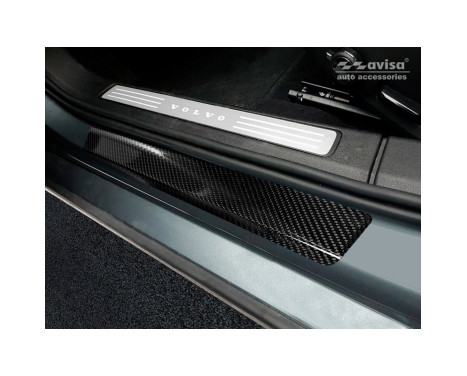 3D Black Carbon Door Sill Volvo V60 II 2018- 4-piece, Image 2