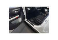 Avisa Matte Black Stainless Steel Door Sill Trims Suitable for Citroen C3 IV 2024- - 'Lines' - 4-piece