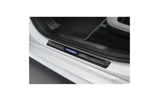 Black glossy stainless steel Door sills suitable for BMW X7 G07 2019- 'Hybrid' - 4-piece, Image 2