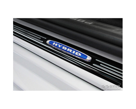 Black glossy stainless steel Door sills suitable for BMW X7 G07 2019- 'Hybrid' - 4-piece, Image 3