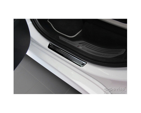 Black glossy stainless steel Door sills suitable for BMW X7 G07 2019- 'Hybrid' - 4-piece, Image 4