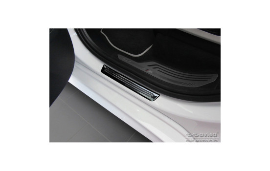 Black glossy stainless steel Door sills suitable for BMW X7 G07 2019- 'Hybrid' - 4-piece, Image 4