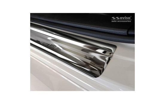 Black glossy stainless steel Door sills suitable for Honda Civic X HB 5-door 2017- 'Sportline' - 4-piece, Image 4