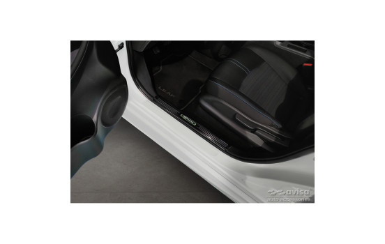 Black glossy stainless steel door sills suitable for Nissan Leaf II (2E1) 2017-2022 & Facelift 2022- 'E-Pow, Image 2