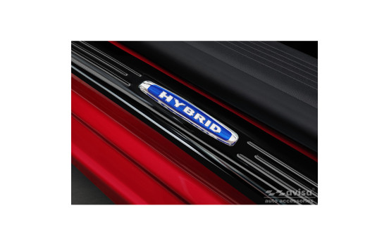 Black glossy stainless steel Door sills suitable for Opel Astra (L) Hatchback 2021- 'Hybrid' - 4-piece, Image 3