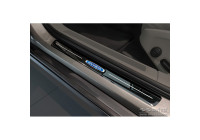 Black glossy stainless steel Door sills suitable for Volvo V90 2016- 'Hybrid' - 4-piece